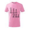 Šachové figúrky kreslené - Tričko detské bavlnené - 146 cm/10 rokov ( Ružová )