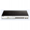 D-Link DGS-1210-10MP 10-portový gigabitový Smart+ PoE switch, 8x GbE PoE+, 2x SFP, PoE 130W, bez ventilátora (DGS-1210-10MP/E)