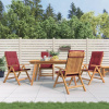 Prolenta Maison Exclusive Skladacie záhradné stoličky s vankúšmi 4 ks z masívneho teakového dreva