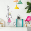 Samolepky do detskej izby - Princezná s mačičkou - INSPIO detský meter