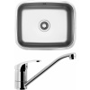 Set Sinks (dřez Neptun 526 V 0,6 mm, matný + baterie Pronto Chrom - lesklý) NE526VPRCL