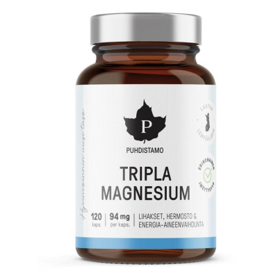 Puhdistamo Tripla Magnesium - Horčík 120 kapsúl