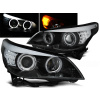BMW E60 / E61 03-07 - predné čierna svetlá s ANGEL EYES a LED smerovky