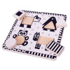 Bigjigs Toys Drevené puzzle čiernobiele tvary 1
