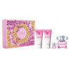 Versace Bright Crystal darčeková sada 90 ml EDT + 100 ml telové mlieko + 100ml sprchový gel + mini edt 5ml pre ženy, 295ml