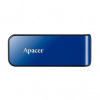 Apacer USB flash disk, 2.0, 64GB, AH334, modrý, čierny, AP64GAH334U-1, s výsuvným konektorom