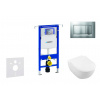 Geberit Duofix Modul na závesné WC s tlačidlom Sigma30, matný chróm/chróm + Villeroy Boch - WC a doska, DirectFlush, SoftClose, CeramicPlus 111.355.00.5 NI7