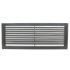 Dalap GMASs 600x200 hranatá hliníková větrací mřížka s nastavitelnou žaluzií, šedá