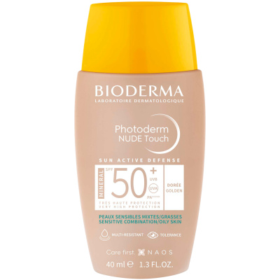 Bioderma Photoderm Nude Touch minerálny make-up s efektom nude s SPF50 tmavý, 40 ml