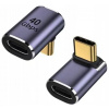 ADAPTÉR USB typ-C USB-C - USB-C uhlový 90 stupňov ČIERNY PREMIUMCORD