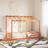 zahrada-XL Detská posteľ so strechou voskovohnedá 75x190 cm borovic. masív 847011