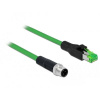 Delock 85438 RJ45 / M12 sieťové káble, prepojovacie káble SF/UTP 2.00 m zelená 1 ks; 85438