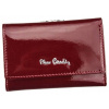 Peňaženka - Pierre Cardin Pormonetka Natural Leather Red Red 05 Line 117 - Dámsky produkt (Maľovaná prírodná kožená peňaženka s portMone)