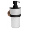Sapho LARISSA mydlenička 250ml, mliečné sklo, čierna/meď mat WS019BC