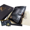 Peňaženka - ABIATTI WALLET PRÍRODNÁ Zŕta koža hnedá, čierna Abiatti A2 - Pánsky produkt (Veľké pánske kožené anti -rradické portfólio RFID!)