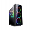 VeinX case Mars MAR01A Mid Tower, bez zdroje, 3xUSB, průhledná bočnice, 4xARGB Fan 120mm, černá (VX-MAR301A)