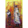 Pieseň pre fujaru- Mgr. art. Ľubomír Korenko, originálny, ručne maľovaný obraz L (do veľkosti 95x95cm) Viac farieb