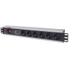 Intellinet 713962 napäťová distribučná jednotka (PDU) 6 AC zásuvky/AC zásuviek 1.5U Čierna (713962)