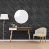vidaXL Nástenné panely 12 ks, čierne 50x50 cm, XPS 3 m² hviezda - Čierna - 118106-64794