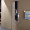 zahrada-XL Sprchový panel, sklo 18x42,1x120 cm čierny 142991