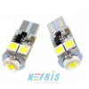 LED AUTO ŽIAROVKA T10 W5W HIGH POWER + 4 SMD 5050, CANBUS, STUDENÁ BIELA