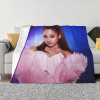Prikrývka na posteľ - Flanelová prikrývka 150 x 100 cm viacnásobná (Ariana Grande Pop Rock 3D prikrývka vytlačená.)