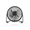 Ventilátor Nedis FNDK1BK10 stolní USB, 10 cm, 2,5 W, kovový, černý