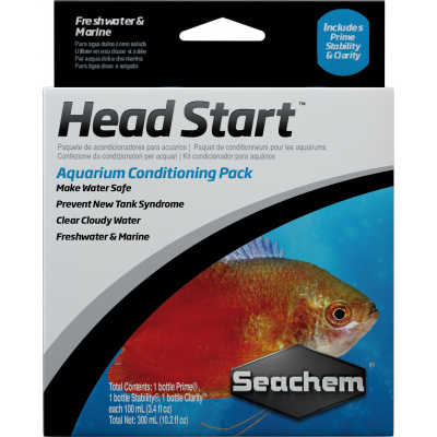 Seachem HeadStart set prípravkov Prime, Stability, Clarity pre štart akvária 3x100 ml