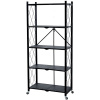 Regál Racks RAW5T, kovový, 5 police, 1630x720x340 mm, max. 50 kg/polica, prenosný, na kolieskach