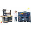 Set kuchynka elektronická s nastaviteľnou výškou Tefal Evolutive New Kitchen Smoby a náučná hra vesmír a planéty na obežnej dráhe