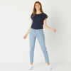 Džínsy mom, strečový denim zapratá modrá 040 Blancheporte