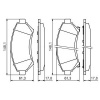 TATechnix Brzdové platničky 148,1mm Cadillac DEVILLE - Bosch
