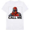 Tričko Deadpool - Deadpool Call Me Biela XL