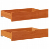 ZÁSUVKY POD POSTEĽ 2 KS VOSKOVO HNEDÉ 85X55X16 CM BOROVICA