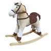 Detský plyšový hojdací koník Western - béžový