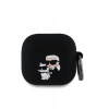 Puzdro Karl Lagerfeld 3D Logo NFT Karl and Choupette pre AirPods 4 Black