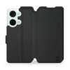 Flipové pouzdro Mobiwear Semiš - OnePlus Nord 3 5G - Černé (Knížkové semišové flip pouzdro, obal, kryt na mobil OnePlus Nord 3 5G - Černé, materiál semiš + TPU, ochrana 360°, stojánek, silikonová vani