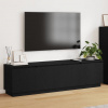 zahrada-XL TV stolík s LED Čierny dub 180 x 38 x 49 cm Kompozitné drevo 3376145