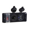 Dvojitá zásuvka do panelu 1x CL, 2x nabíjačka USB + vypínač