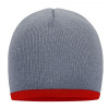Myrtle beach Pletená čiapka s kontrastným okrajom MB7584 Light Grey one size