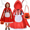 KOSTÝM KOSTÝM ČERVENÁ ČIAPOČKA PLÁŠŤ HALLOWEEN KARNEVAL 98 104 CM