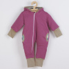 Zateplený jarný overal s kapucňou New Baby Spring purple-pink - Ružová - 62 (3–6m)