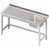 STALGAST Stôl s jednokomorovým drezom z pravej strany bez police 1900x600x850 mm | STALGAST, 980656190