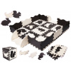 LEAN TOYS Penová puzzle detská podložka 25ks. čierno-biela