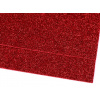 Penová guma Moosgummi s glitrami 20x30 cm Farba: 8 červená