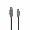 Kábel USB 3.1 Typ C CM/BM(3.0) 3m, Super Speed, čierny, Anthra Line
