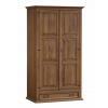 Rustikálna šatníková skriňa MEXICANA SAV12A so šatníkovou tyčou Barevné provedení: Lak - dub kouřový