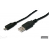 PREMIUMCORD Kábel USB 2.0 A-Micro B prepojovací 0, 2m (čierny)