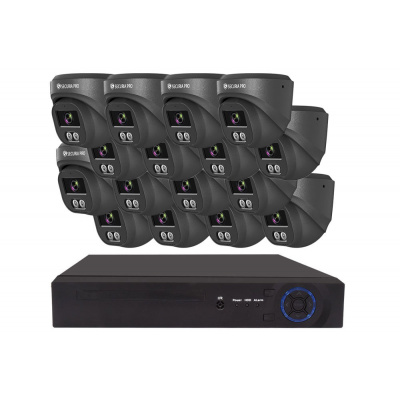 Securia Pro IP kamerový systém NVR16CHV5S-B DOME smart, čierny Nahrávanie: 6TB disk