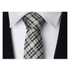 Úzka kravata Greg Slim Fit Microfiber (Microfase) Biela, čierna, strieborná, šedá (Japonský štýl pánsky kravata Slim úzky 6cm kgs45)